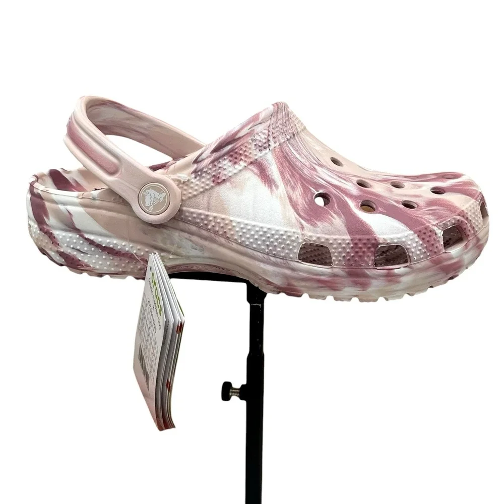 Crocs Youth Girls Marbled Classic Watercolor Clogs Size J6 Slip-on‎ Water Sandal